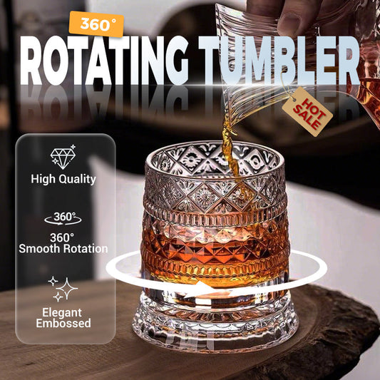 🔥 3x rabatt! 360° roterende whiskyglass – magisk design i bevegelse ✨🥃