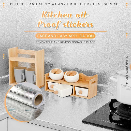 🛡️ 50 % RABATT! 🍳 Selvklebende kjøkkenklistremerker – Beskytter skap og benkeplater mot fett og flekker. Kan klippes til etter behov og fjernes enkelt. 🌟 En skikkelig livredder på kjøkkenet! ✅