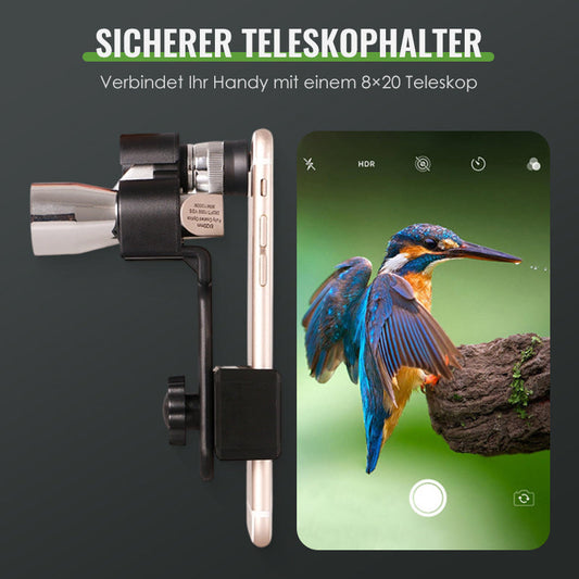 🏆 Tilbud: Mini lommekikkert med smarttelefonklemme – 60 % rabatt