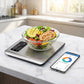 ⚖️📊 Digital kjøkkenvekt – måler 19 næringsverdier og kalorier via app, 5 kg rustfritt stål 🥗✅ for sunt kosthold og vekttap