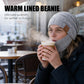 Vintervarm lue med ansiktsbeskyttelse