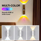 Smart LED-bevegelsessensor-nattlampe, dimbar RGB-vegglampe med fargeendring, USB-oppladbar gradient-magnetisk klebelys for soverom, gang og entré – hjemmebelysning og dekor