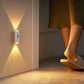Smart LED-bevegelsessensor-nattlampe, dimbar RGB-vegglampe med fargeendring, USB-oppladbar gradient-magnetisk klebelys for soverom, gang og entré – hjemmebelysning og dekor