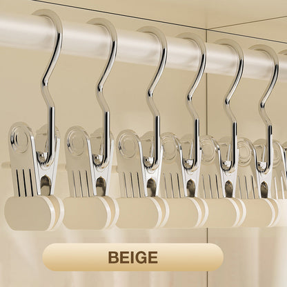 👔🧺 Tørkestativ med klemmer – multifunksjonelt, sklisikre gummi-belagte klemmer i rustfritt stål – perfekt til vaskemaskin og oppbevaring