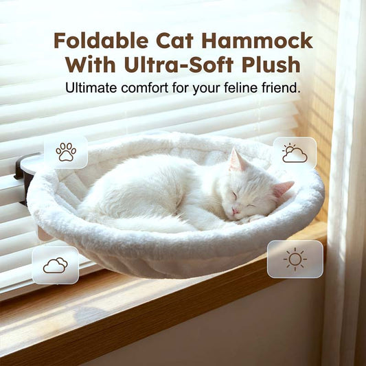 🔥🎁 Nyhet – 50 % RABATT 🔥🐱 Trådløs, sammenleggbar vindushylle for katter