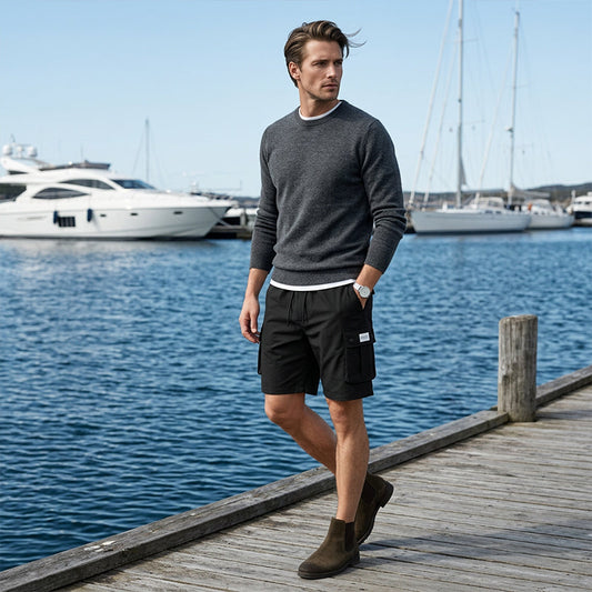 🌀 Sommerens hete salg 💨 50K+ SOLGT! 💝 Avslappet passform sommer cargo-shorts for menn