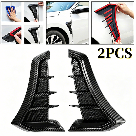 🏎️ 50 % RABATT NÅ!🔥 Ventilasjonsklistremerker til bilens sidekjørestykker – Sporty design og ripebeskyttelse – Universell dekorlist i TPU ✨