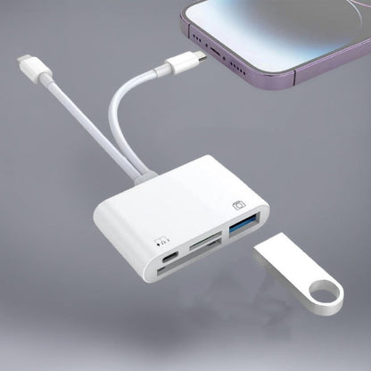 3-i-1 USB-C-minnekortleser