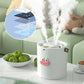 💨🏠 2L stille USB-fukter – Bærbar bordtåkemaker, 280 ml/t fin tåke, 35 dB lydløs, søt pølsemunn-design for soverom, kontor og barnerom