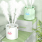 💨🏠 2L stille USB-fukter – Bærbar bordtåkemaker, 280 ml/t fin tåke, 35 dB lydløs, søt pølsemunn-design for soverom, kontor og barnerom