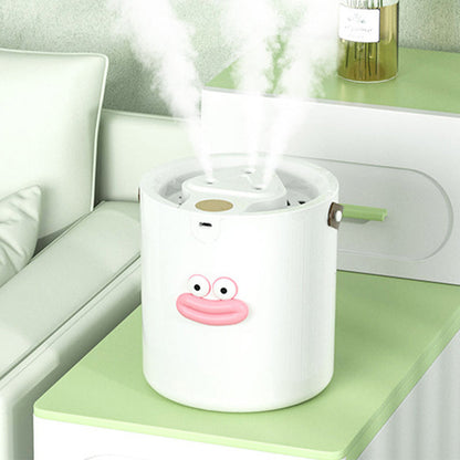 💨🏠 2L stille USB-fukter – Bærbar bordtåkemaker, 280 ml/t fin tåke, 35 dB lydløs, søt pølsemunn-design for soverom, kontor og barnerom