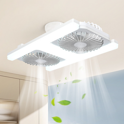 💡🌀 50% RABATT! Bladene på stueplantene dine dirrer av glede! Denne 2-i-1 taklampen med vifte er så kraftig at den kjøler ned hele rommet, så lyssterk at du glemmer at det er kveld, og du skrur den rett inn. Ingen elektriker, ingen styr!