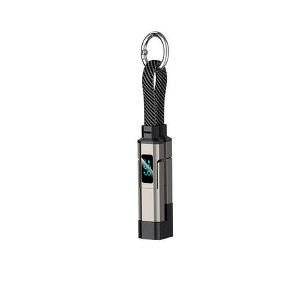🔥 SALG 50% AV 🔥 4-i-1 ladekabel med digitalt display – nøkkelringkabel
