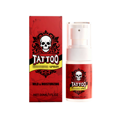 🎨 50 % RABATT! Spray til etterbehandling av tatoveringer – Gjenoppliver falmet blekk på et øyeblikk, med en ultrafint tåke uten fettighet. Helbreder raskt, og fargene fremstår som nye! ✨🛡️