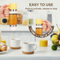 💥 SISTE DAG – 60% RABATT! 🍯✨ 9 oz (255 ml) dryppfri glassdispenser for honning & sirup – perfekt til søte pålegg uten søl! 🍯🧴