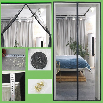🦟 Magnetisk Myggdør med Full Ramme Borrelås – Hold Insekter Ute & Slipp Inn Frisk Luft! 🧲 Automatisk Lukking – Perfekt for Hjem med Barn & Kjæledyr.