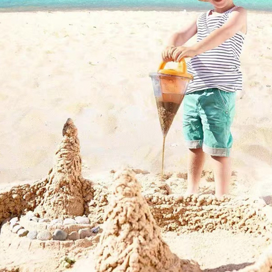 ⛱️ To-delt sandform med håndtak! Perfekt for barnas strandmoro, supertilbud!
