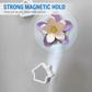 🌸📦 Sett med magnetiske klemmer i kirsebærblomstdesign til matposer – sikker lukking, unik stil! 🧲✨