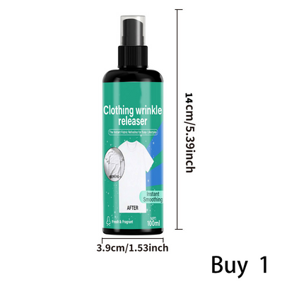 👔 Instant Rynkefjerner Spray – Få Glatte Klær på Sekunder Uten Stryking! ✨ Virker på Skjorter, Bukser & Gardiner – Trygt for Lin & Bomull. 🧴 100ml – Perfekt for Reiser & Hverdagen.