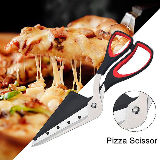 🍕 Multifunksjonelle Pizza Sakser med Avtakbart Blad & Mykt Håndtak – Klipp & Server Pizzaen Rett fra Pannen! 🔪 Allsidig Kjøkkenverktøy – Perfekt for Pizza, Kaker & Mer. 🧼 Enkel å Rengjøre