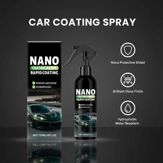 🔥 50% RABATT! Rapid Nano-Keramisk Bilbelegg Spray – Skap En Vannavvisende & Glansfull Overflate på Minutter! ✨ Beskytter Mot UV-stråler, Syreregn & Veisalt – Gir Langvarig Glans. 🧴 120ml – Enkel Spray & Tørk