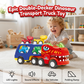 🦕 Dobbeltdekker Dinosaur Transportbil – Med Lys, Lyd & 6 Små Biler! 🚛 Foldbar Ramp for Kappkjøring – Gir Timevis med Fantasifull Lek.