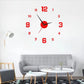 🕰️ 50% RABATT – 3D veggklokke med luminous – stille gang – borefri montering – justerbar størrelse