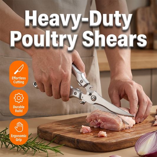 🍗 Kraftige Kjøkkensaks for Fjærkre – Kutter Bein & Leddbånd Uten Anstrengelse! 🔪 Premium Smidd Stål – Langvarig Skarphet & Rustbestandig. 🥩 Allsidig Verktøy – Perfekt for Fisk, Kjøtt & Grønnsaker.