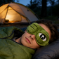 🐸 Myk & Morsom 3D Frosk Sovemaske – Justerbare Øyelokk for Ulike Uttrykk! 😴 Blokkerer Lys Fullstendig – Perfekt for Reiser & Lurelur. ✈️ 3D-konturert Design – Trykkfri for Øyne & Vipper.