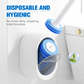 🚽 Berøringsfritt Engangs Toalettbørstesett – Hygienisk Rengjøring Uten Kliss! ✨ Forhåndsdosert Rengjøringsmiddel i Børstehodet – Knappetrykk for Enkel Avfallskasting. 🧼 Fleksibelt Hode – Rensker Under Kanten.