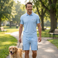 📢📢40 % RABATT !! ⏰Set med uformelle kortærmede shorts for menn