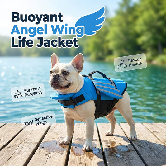 🥳2026 HETSALG🥳💞OVER 50 000 SOLGT!🐕👼 50% RABATT! Reflekterende englevinge-redningsvest for hund – høy oppdrift, raskt redningshåndtak og pustende netting. Reflekterende striper for kveldssvømming. Trygg og søt! 🌊✨