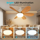 💡 2-i-1 Smart Takvifte med Lys – Kjølner & Lyser Opp Uten Komplisert Installasjon! 🌀 Stille Motor & Tre-design Vinger – Perfekt for Soverom & Kontor. 🔌 Enkel E27-pære Montering
