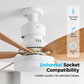 💡 2-i-1 Smart Takvifte med Lys – Kjølner & Lyser Opp Uten Komplisert Installasjon! 🌀 Stille Motor & Tre-design Vinger – Perfekt for Soverom & Kontor. 🔌 Enkel E27-pære Montering