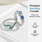 🧜‍♀️ 50% RABATT! Justerbar Havring med Mermaid Tail & Delfin – 4-i-1 Sett med Blå Krystaller! ✨ Åpent Design – Passer Alle Fingerstørrelser. 🌊 Perfekt Sommer Tilbehør
