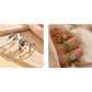🧜‍♀️ 50% RABATT! Justerbar Havring med Mermaid Tail & Delfin – 4-i-1 Sett med Blå Krystaller! ✨ Åpent Design – Passer Alle Fingerstørrelser. 🌊 Perfekt Sommer Tilbehør