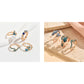 🧜‍♀️ 50% RABATT! Justerbar Havring med Mermaid Tail & Delfin – 4-i-1 Sett med Blå Krystaller! ✨ Åpent Design – Passer Alle Fingerstørrelser. 🌊 Perfekt Sommer Tilbehør