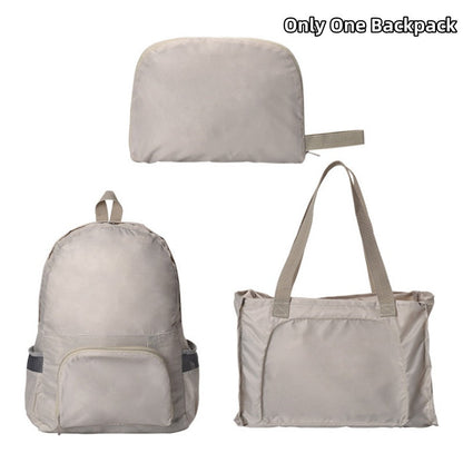 🎒 Sammenleggbar Lett Reise Ryggsekk – Komprimeres til Liten Pung & Utvides til Stor Dagsekk! ✨ Vanntett & Rivesikker – Perfekt for Reiser, Hverdag & Tur. 💪 160g – Bær Komfortabelt Hele Dagen.