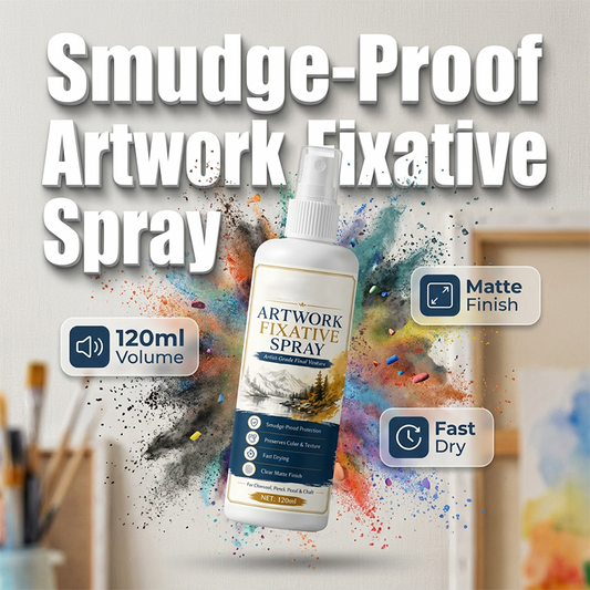 🥳2026 STORT SALG🥳💞Over 50 000 solgt!🎨🖌️ 50 % RABATT! Raskt tørkende fikseringsspray – beskytter kull og pastell mot utsmøring. Ekstra fin tåke, ingen drypp. Matt overflate, fargene holder seg ekte! 🛡️✨