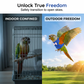 🦜 Sikker Parrot Flight Sele med Line – Pustende Mesh-stoff & Lettvekt Design! ✨ Trygg Utendørs Trening & Tilbringning – Perfekt for Papegøyer. 🔗 Rustfri Krok