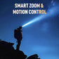 💡 Multifarge Zoom Sensor Pannelykt – 2000LM & 500m Rekkevidde! 🔦 8 Lysmoduser & Håndfri Sensor – Perfekt for Løping & Reparasjon. 🔋 5000mAh Batteri