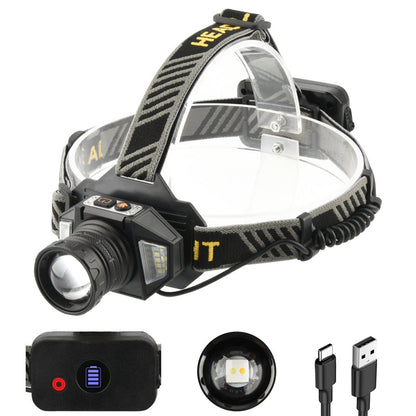 💡 Multifarge Zoom Sensor Pannelykt – 2000LM & 500m Rekkevidde! 🔦 8 Lysmoduser & Håndfri Sensor – Perfekt for Løping & Reparasjon. 🔋 5000mAh Batteri