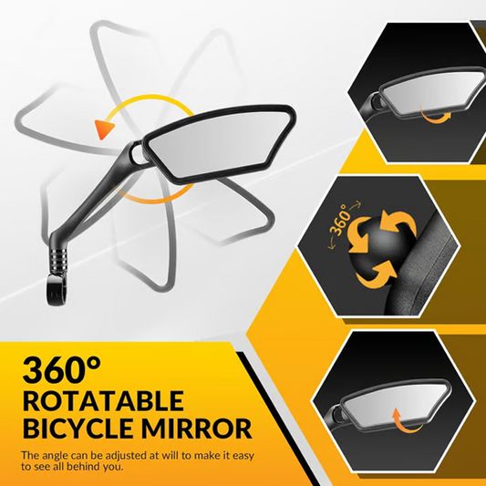 🚲 BEGRENSET TID – 50% RABATT! ✨ 360° roterbar sykkelbakspeil – støtdempende, bred synsvinkel og perfekt for by, landevei og terrengsykling 🚵