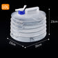 💧 Sammenleggbar Vannbeholder med Krane – Plassbesparende for Camping & Tur! ✨ Brettes Helt Flat – 3–15L Størrelser. 🚰 Lekkasjesikker Krane