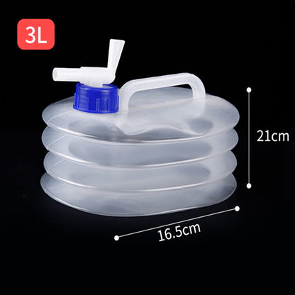💧 Sammenleggbar Vannbeholder med Krane – Plassbesparende for Camping & Tur! ✨ Brettes Helt Flat – 3–15L Størrelser. 🚰 Lekkasjesikker Krane