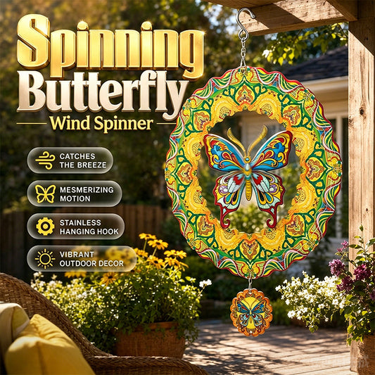 🦋 3D Sommerfugl Vindspinner i Rustfritt Stål – Fargerik & Dansende Hagepynt! ✨ Spinner Mykt i Vinden – Perfekt for Terrasse, Plen & Balkong. 🎨 Kunstnerisk Design