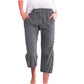 👖 Damer Ensfargede Bomull-Lin Capribukser – Justerbar Snøring & Dype Lommer! ✨ Myk & Lett – Perfekt for Hverdag & Avslapning. 🌿 6 Størrelser & 5 Farger – Kjøp 3 for 10% Ekstra Rabatt! 🛍️