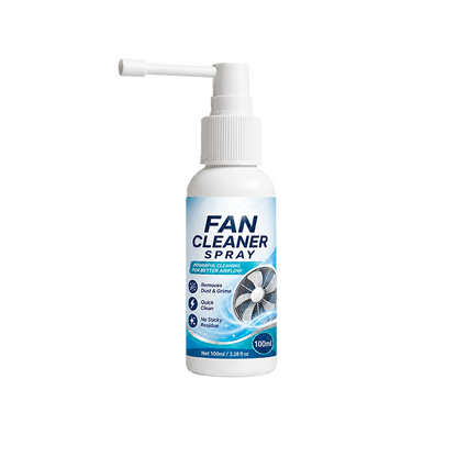 💨 Multifunksjonell Vifterens Spray – Fjerner Støv & Smuss Uten Å Skade! ✨ Rasktørkende – Perfekt for Gulv-, Bord- & Takvifter. 🧴 Enkel Påføring – Kjøp 3 for 10% Ekstra Rabatt! 🌀