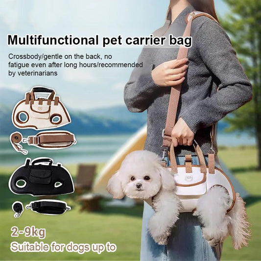 🐾 Bærbar Pustende Dyretransportsele & Ryggsekk – 2-i-1 for Små Hunder & Katter! ✨ Justerbar & Komfortabel – Myk Polstring for Skuldrene. 🎒 2 Bæremåter – Perfekt for Turer & Hverdagsbruk. Kjøp 3 for 10% Ekstra Rabatt! 🐕