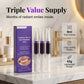 🦷 Bærbar Tannblekingspenn Påfyll – 3-pakning med Lilla Fargekorrigerende Serum! ✨ Myk Børstespiss – Gir Strålende Smil Overalt. 💜 Nøytraliserer Gule Toner – Kjøp 3 for 10% Ekstra Rabatt! 🌟
